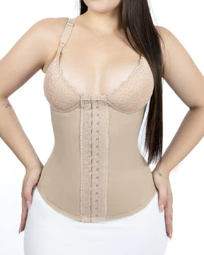 Seamless Satin 18 Steel Bone Corset Vest Lace Cups Bustier Top (Pre-Sale)