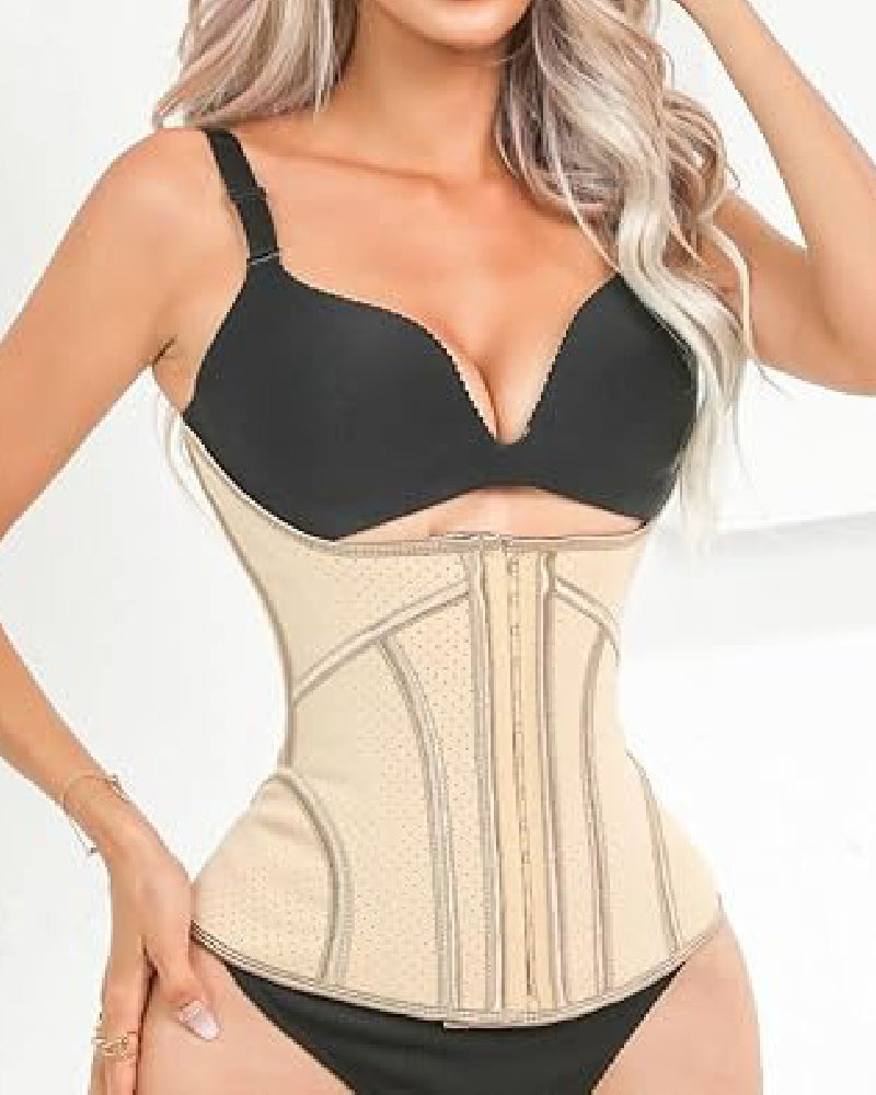 Women's Latex U Shaped Underbust Waist Trainer Tummy Control Sports Hourglass Corset