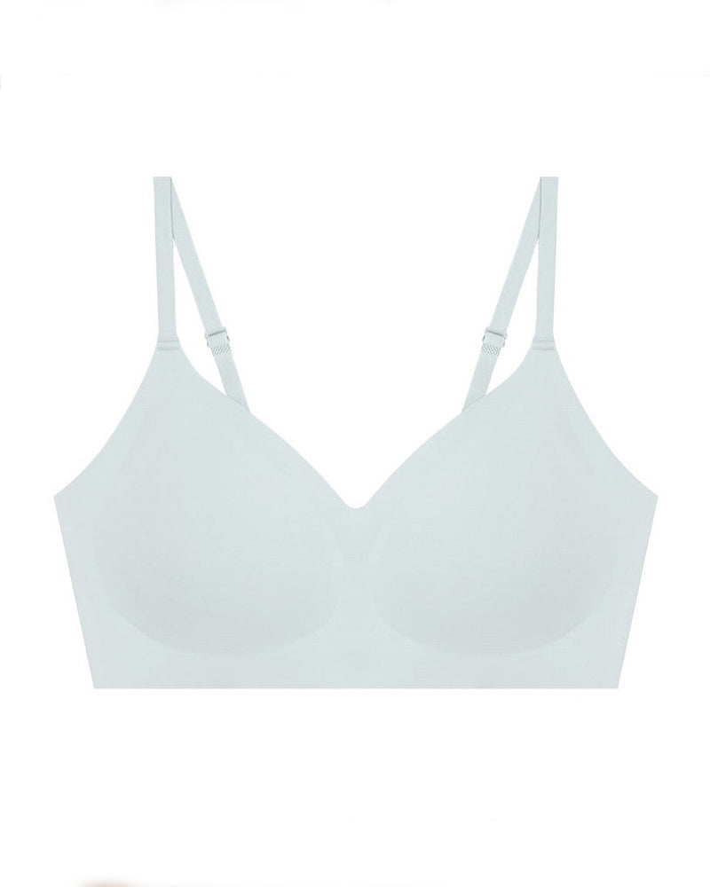 Solid Smooth Cup Seamless Push Up Wireless Thin U Back Bra