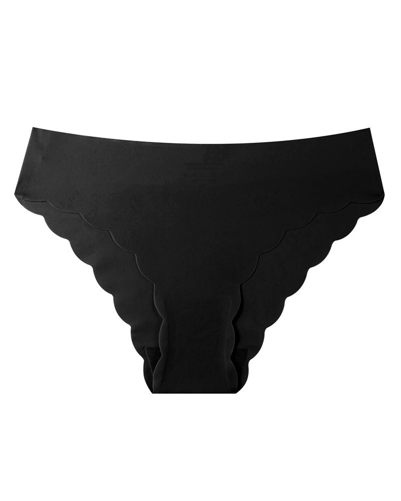 Women's Wave Side Ice Silk Briefs Breathable Invisible Low Rise Panties