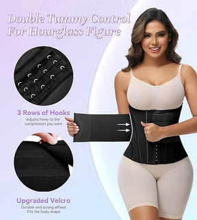 Women's Tummy Control Girdle Waist Trainer Workout Boned Waist Cincher Corset