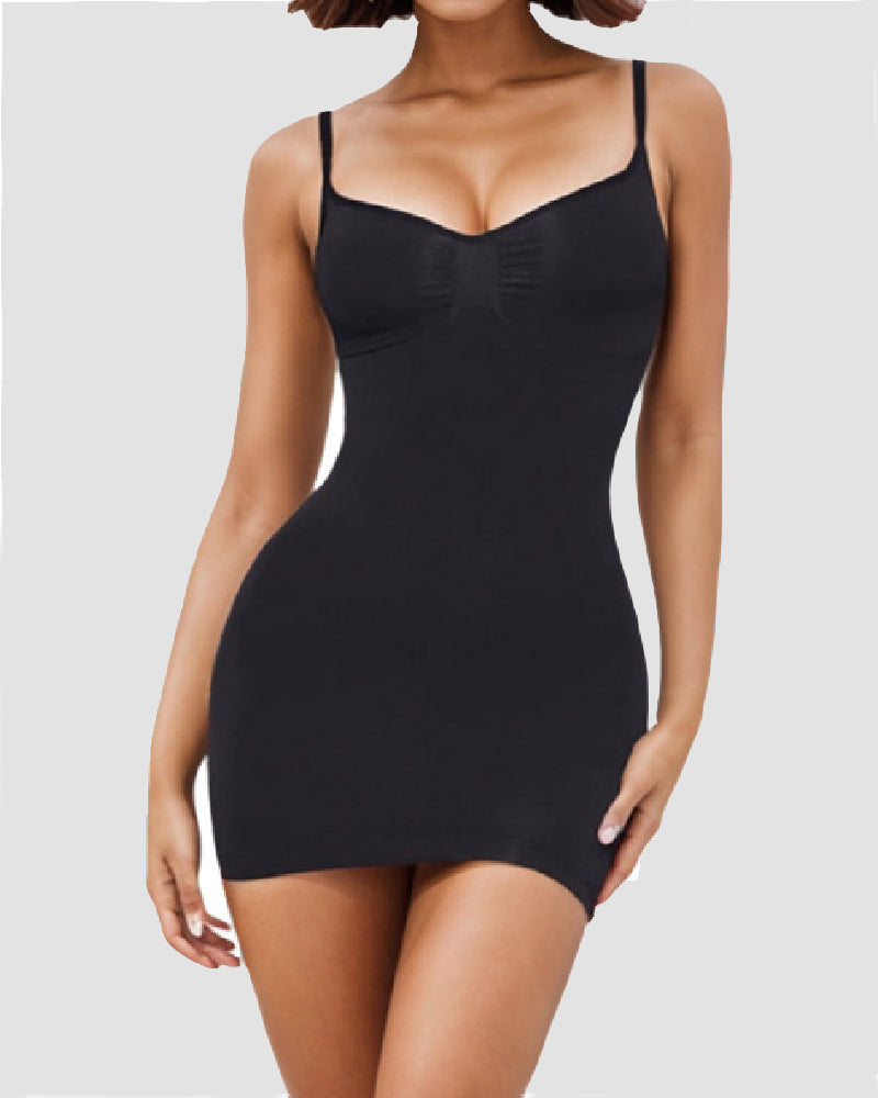 Women's Simple Slimming Shapewear Slip Dress Seamless Tummy Control Cami Under Dress