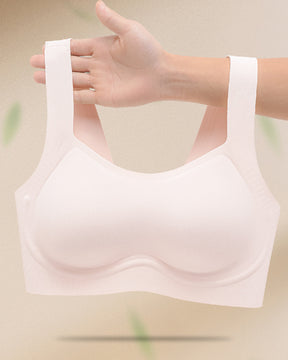 Soft Square Collar Fixed Cup Wireless Anti-sagging Bra Seamless Breathable Underwear