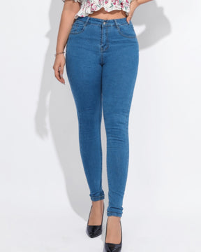 High Waist Slim Fit Skinny Jeans for Women with Elasticity