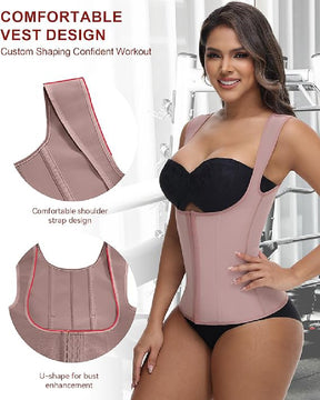 Seamless Tummy Control Waist Trainer Vest Workout Stomach Compression Corset