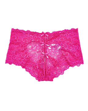 Women's Sexy Heart Hollow Jacquard Briefs Mid-Rise Lace Underwear