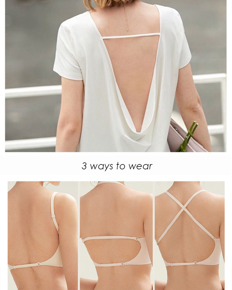 U Shaped Backless Multi Wear Ways Bra Thin Seamless Comfortable Bralette