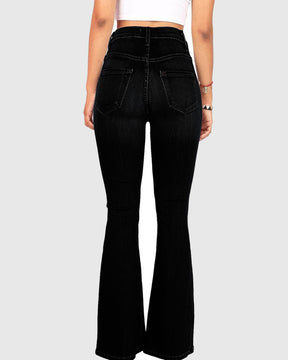 Women's High Waisted Flared Jeans