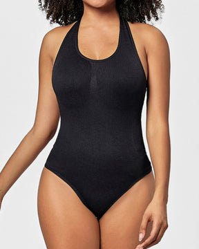 Halter Neck Body-shaping Thong Bodysuit