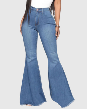 High Waist Butt Lift Versatile Elastic Multicolor Flare Jeans