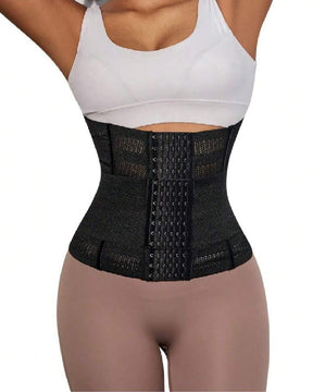 Hollow Breathable Double Belt Waist Trainer Tummy Control Slimming Sports Corset