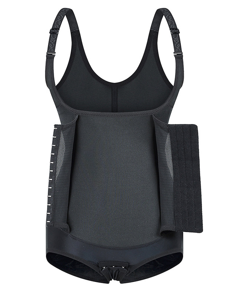 Body de entrenamiento de cintura para mujer, control de barriga, ajustado, moldeador de busto abierto