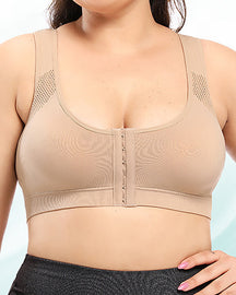 Wireless Front Closure Beauty Back Posture Correction Nursing Bra