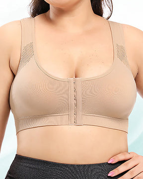 Wireless Front Closure Beauty Back Posture Correction Nursing Bra