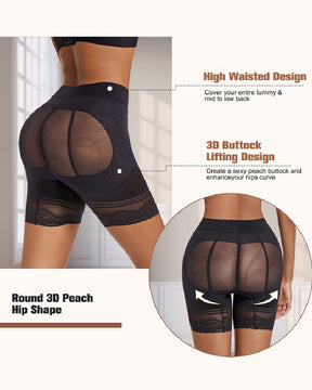 Hip Lifting Thin Mesh Shapewear Shorts Breathable Tummy Control Faja Shorts