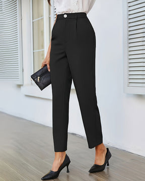 Women's Pleated Elastic Waist Anti-wrinkle Suit Pants