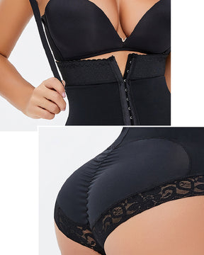 Open Bust Butt Lifting High Waist Briefs Shapewear Invisible Plus Size Bodysuit