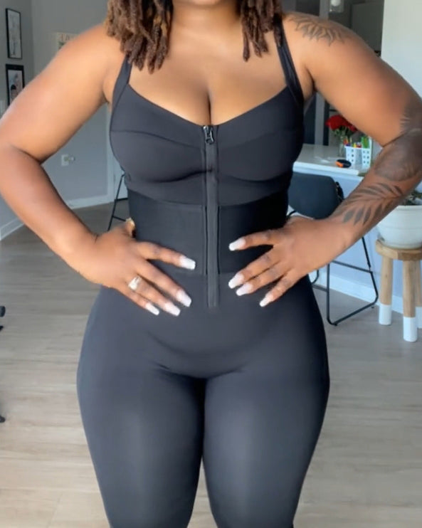 Shapshe® Women's Sleeveless Jumpsuit Tummy Control One Piece Waistband Bodycon Yoga Romper