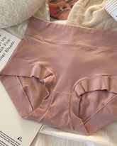 Calzoncillos sólidos de algodón de grapas largas para mujer, ropa interior con control de barriga de cintura alta