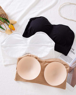 Sujetador push up sin tirantes para mujer sin anillo de acero Top de tubo sin costuras