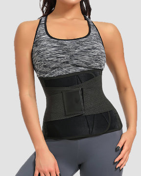 Working Out Sweat Waist Trainer Tummy Control Back Support Wrap Belt Corset