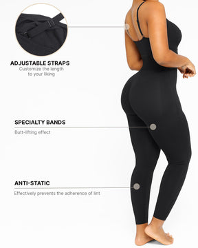 Women's Sleeveless Jumpsuit Tummy Control One Piece Waistband Bodycon Yoga Romper（Pre-Sale）