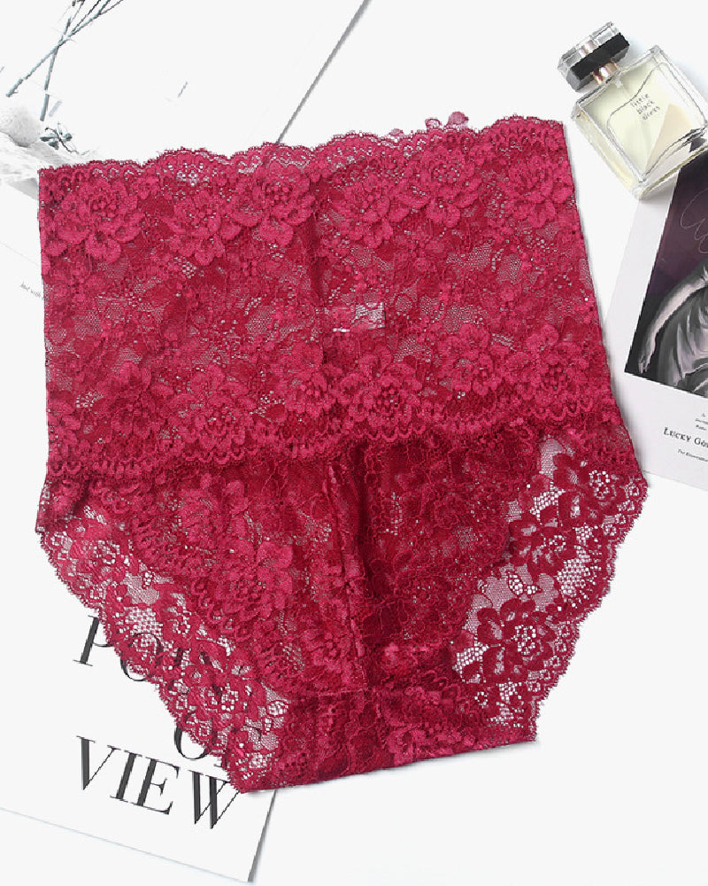 Women's Sexy High Waist Lace High Elasticity Breathable Slim Panties