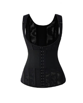 Steel Boned Mesh Waist Trainer Vest Breathable Abdominal Sculpting Belt Corset