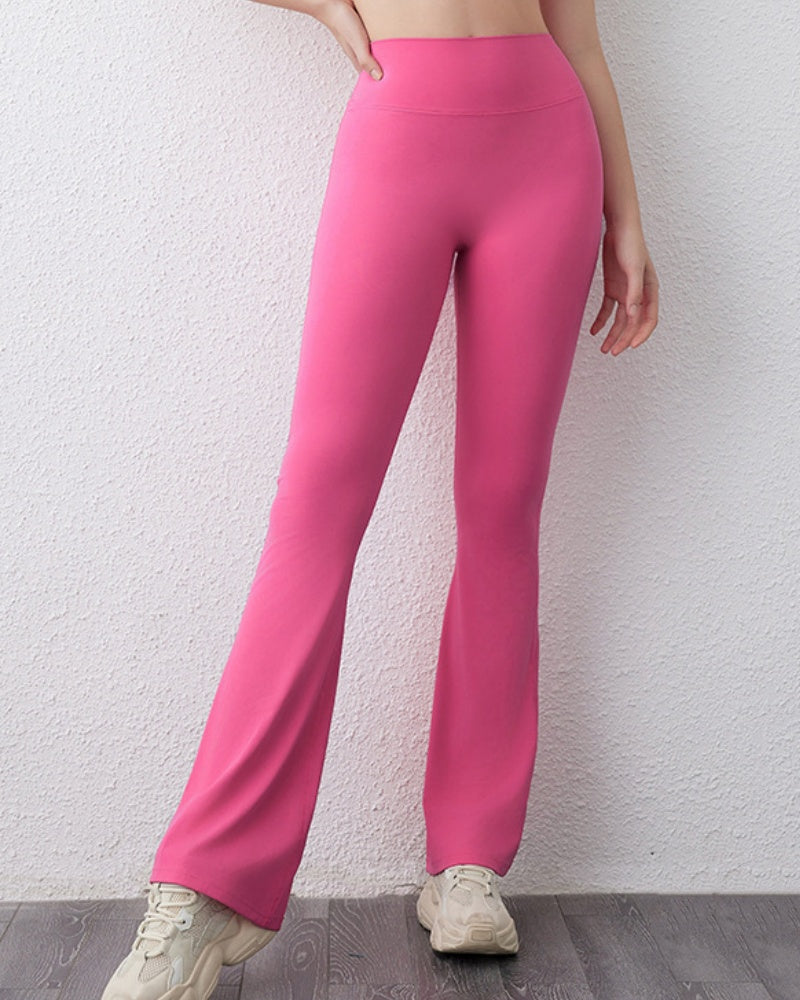 Peach Hip leggings High Waist Hip Lift Yoga Flared Pants