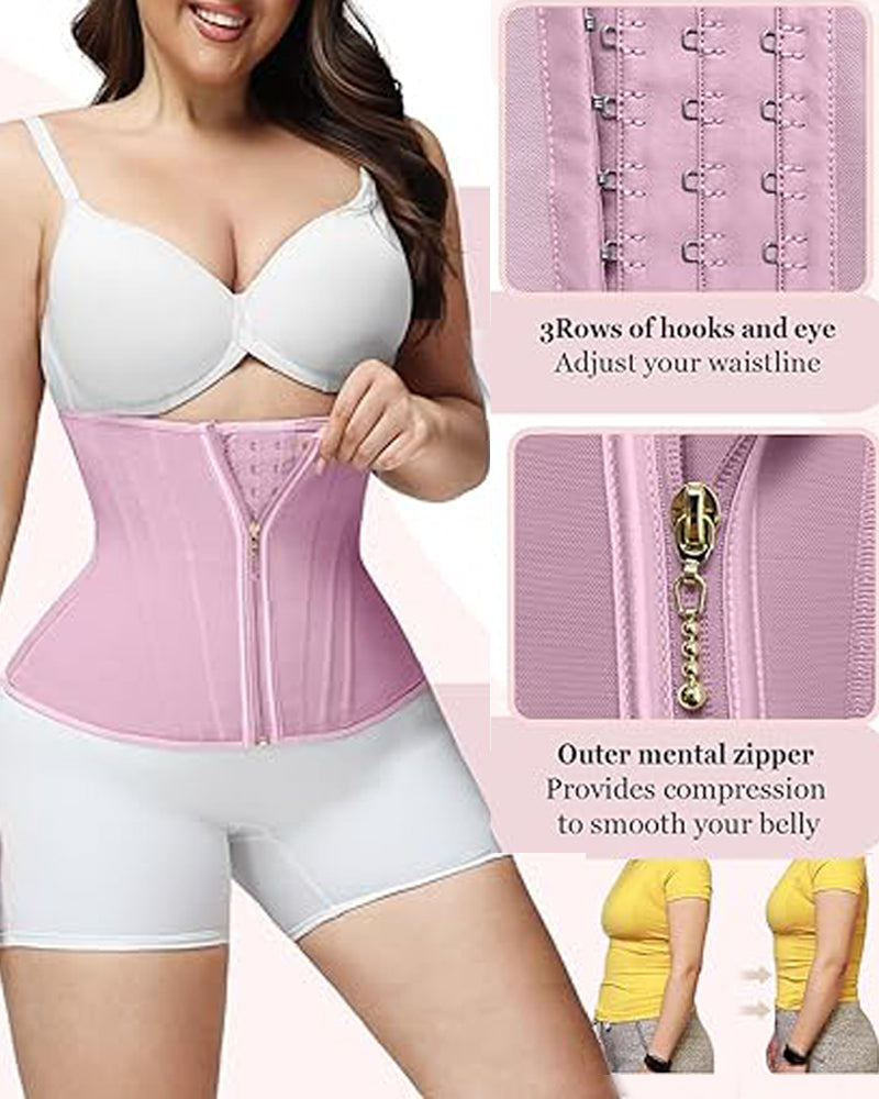 Zip & Breasted Body Shaper Tank Top Waist Trainer