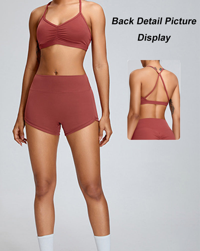 Seamless Hip-lifting Sports Yoga Shorts