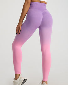 High Waisted Hip Lifting Gradient Peach-butt Quick Drying yoga pants