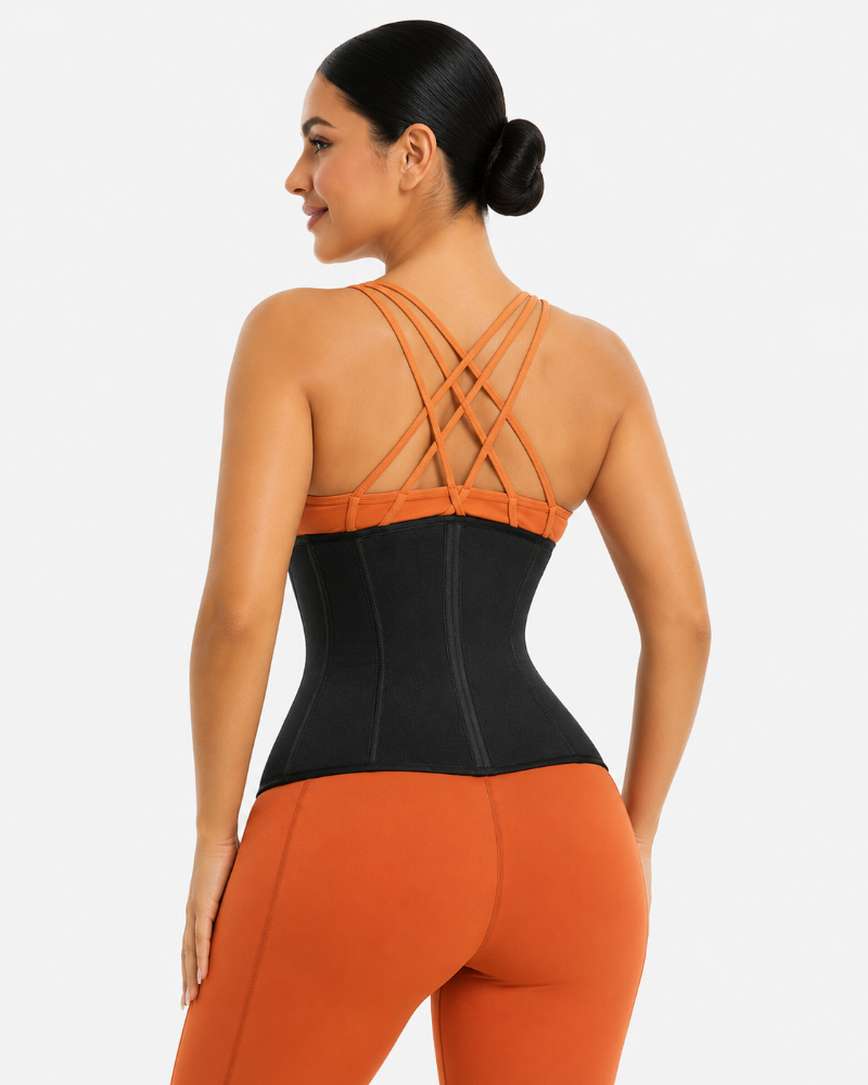 Women's Workout Sweat Waist Trainer Weight Loss Tummy Wrap Sports Belt With Buckle