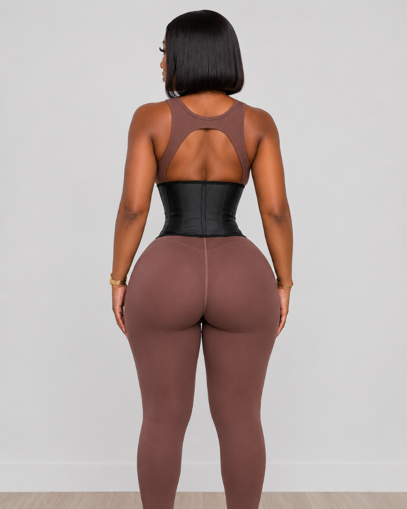 Waist Trainer Faux Leather Slimming Belt