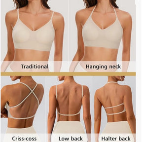 Bralette cómodo sin costuras fino del sujetador multi de las maneras del desgaste sin espalda en forma de U