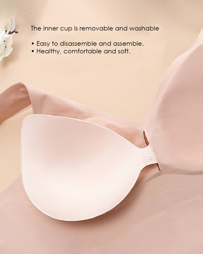 Women's Food Grade-Silicone Deep Cup Seamless Full Coverage Comfort Bras