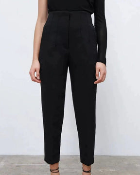 Women's Tailored Pleat High Waist Side Pocket Pants