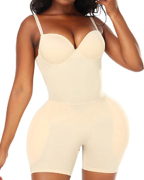 Women's Hip Enhancer Hourglass Backless Push Up Shapewear With Detachable Sponge Pads