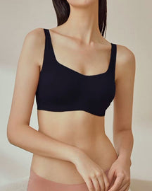 Seamless Square Collar Tube Top Jelly Bra Push up Wireless Soft Support Underwear