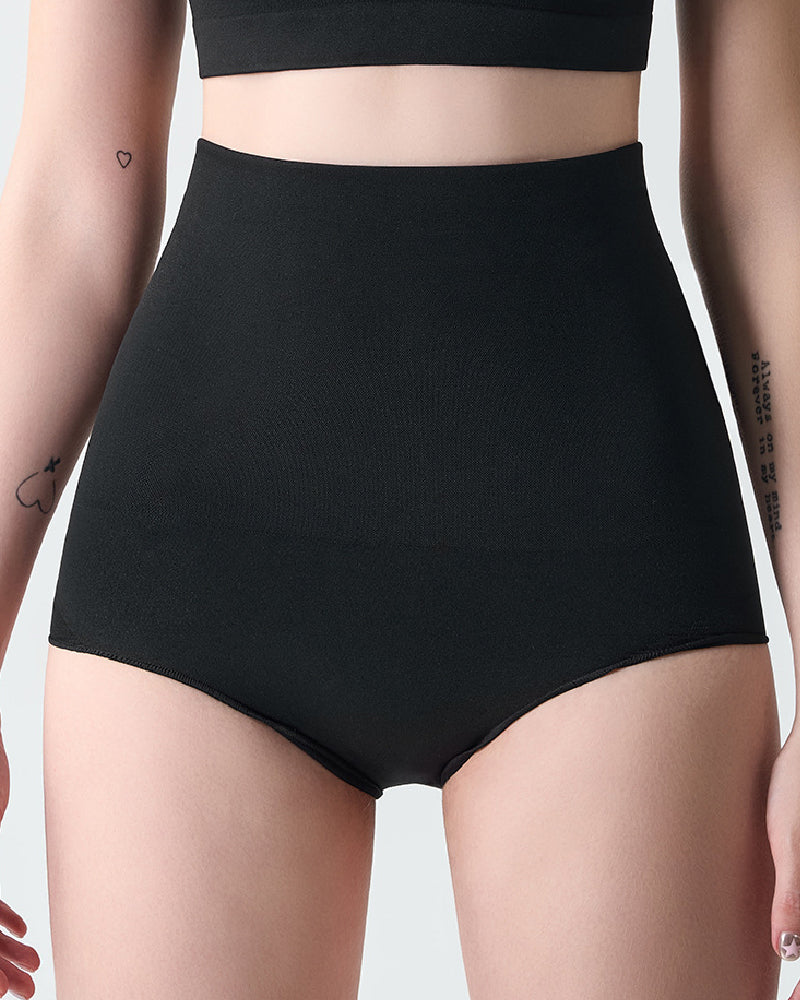 Seamless High Waist Sculpt Soft Tummy Control Shapewear Briefs With Removable Strap