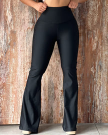 High Stretch High Waist Tummy Control Flare Pants  Flare Leggings