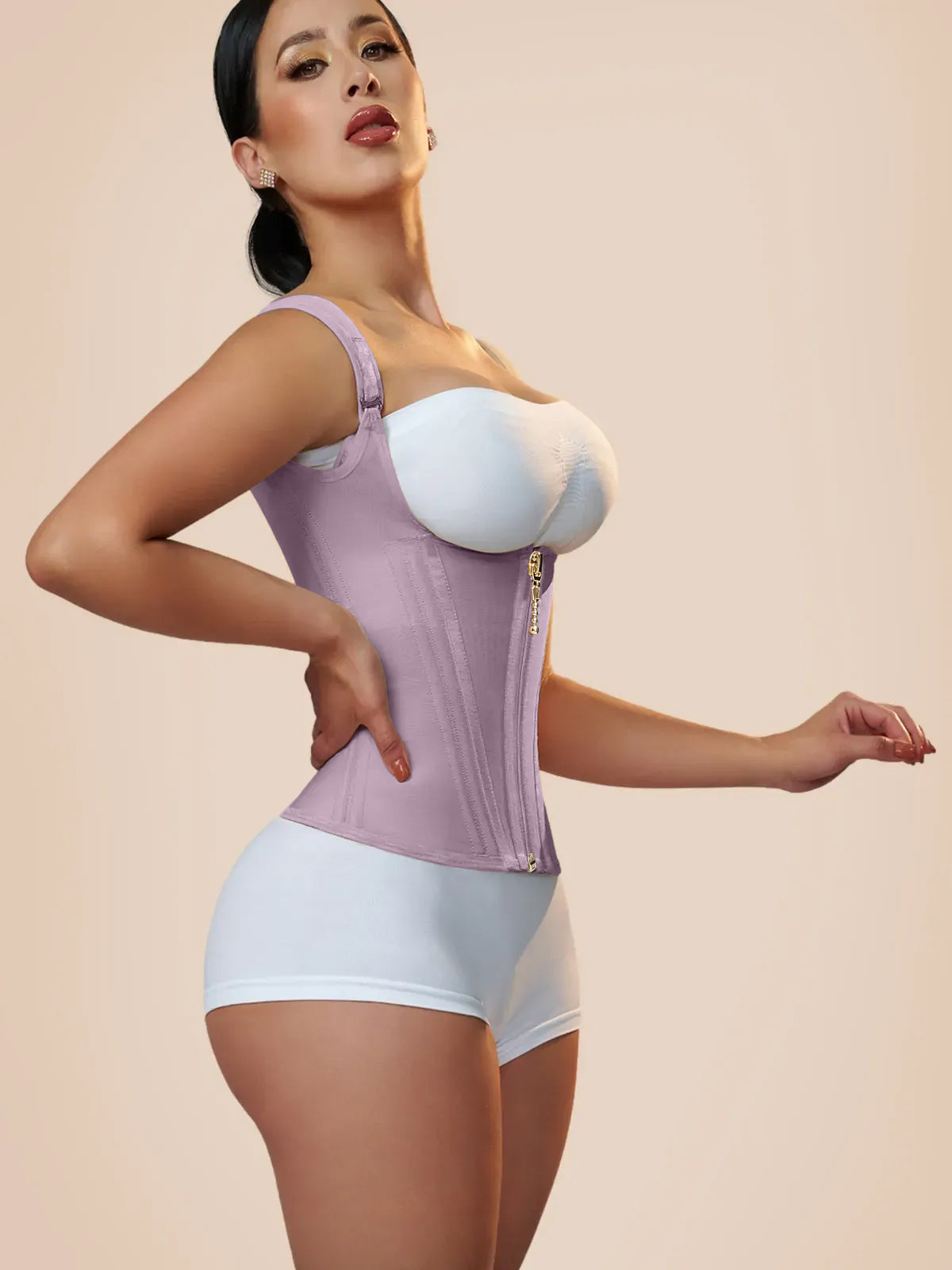 Waist Trainer for Women Body Shaper Corset Vest Tank Top with Steel Bones