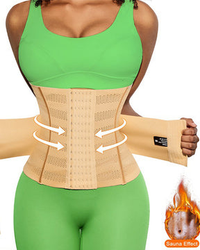 Hollow Breathable Double Belt Waist Trainer Tummy Control Slimming Sports Corset