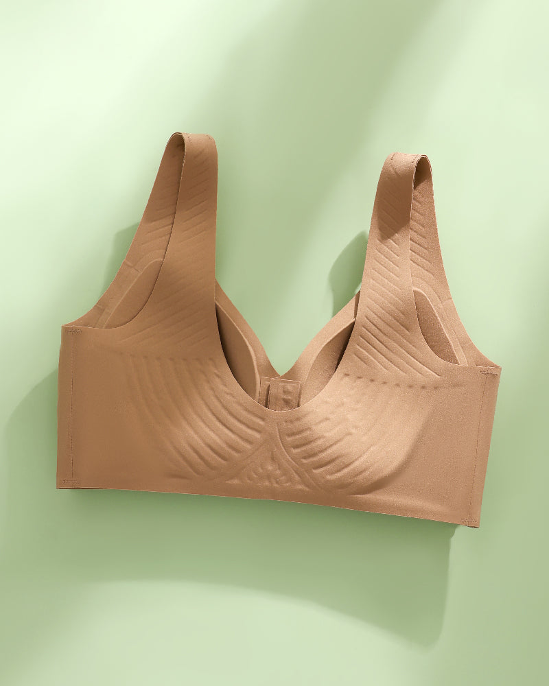 Women's Front buckle Large size Thin Gathering Breast Anti-sagging Bra