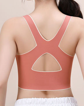 Wireless Front Cross Side Buckles Bra Hunchback Correction Shockproof Yoga Underwear