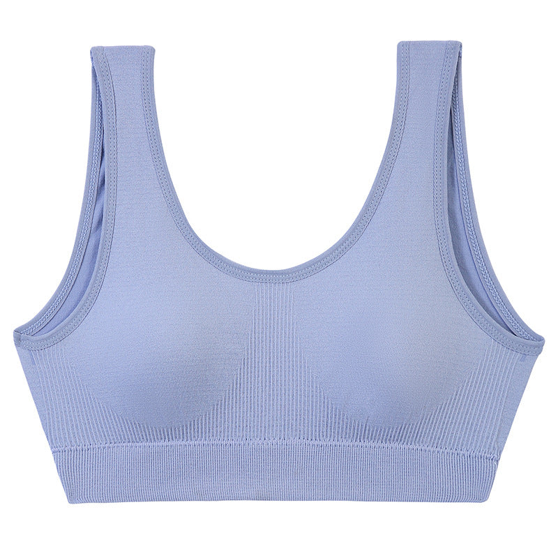 Seamless Push Up Wireless Shockproof Sports Bra Crop Top Breathable Yoga Bra