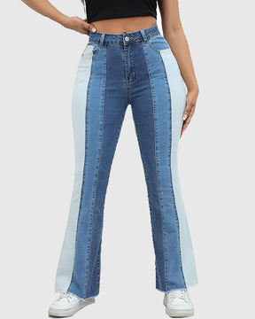 Stretch Fashion Washed Contrast Jeans