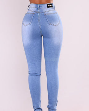 Sexy High Waist Stretch Skinny Jeans for Curvy Women