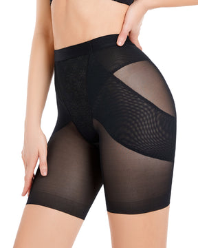 High Waist Mesh Shaping Panties Tummy Control Girdle Shapewear Shorts