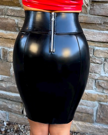 Sexy Tight Hip-lifting Leather Skirt with Zipper for Women（Pre-Sale）